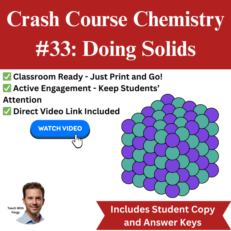 Crash Course CHEMISTRY #33: Doing Solids | Worksheet, Crystalline, Amorphous