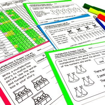 2nd Grade Multiplication and Division Exit Tickets TEKS 2.6A 2.6B, image 3