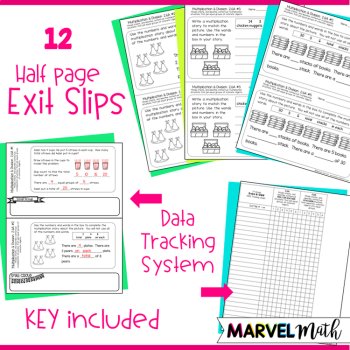 2nd Grade Multiplication and Division Exit Tickets TEKS 2.6A 2.6B, image 4