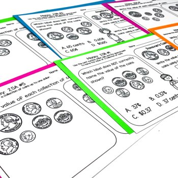 2nd Grade Money - Counting Coins - Exit Tickets TEKS 2.5A 2.5B, image 3