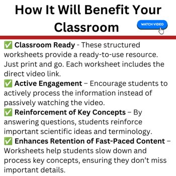 Crash Course CHEMISTRY 46 Video Worksheets | AP Chem Physical Science Sub Plans, image 2