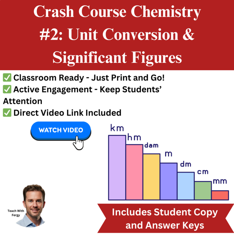 Crash Course CHEMISTRY #2: Unit Conversion & Significant Figures | Worksheet