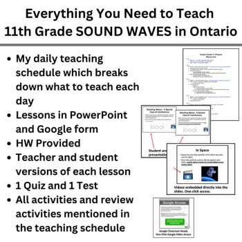 Ontario Grade 11 SOUND WAVES Physics Curriculum | Schedule, Lessons | SPH3U, image 2