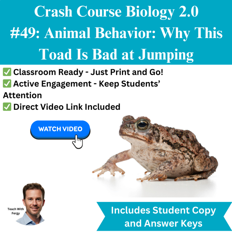 Crash Course BIOLOGY #49: Animal Behavior | Worksheet, Sub, Animal Adaptations
