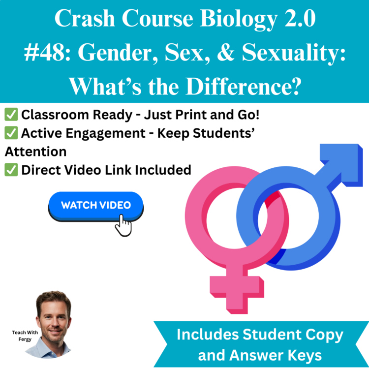 Crash Course BIOLOGY #48: Gender, Sex, & Sexuality | Worksheet, Human Body