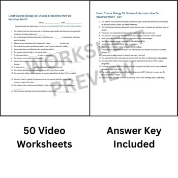 Crash Course BIOLOGY #39: Viruses & Vaccines: How Do Vaccines Work? Worksheet, image 3