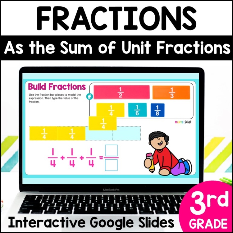 Sum of Unit Fractions - Composing and Decomposing Fractions - 3.NF.1, TEKS 3.3D