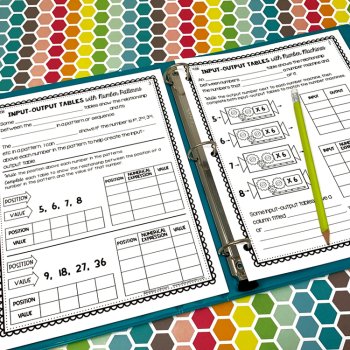 Input-Output Table Patterns Notebook 4th Grade TEKS by Marvel Math, image 3