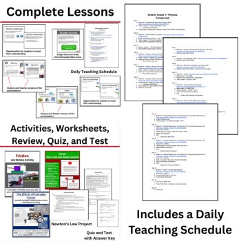 Ontario Grade 11 FORCES Physics Curriculum | Teaching Schedule, Lessons | SPH3U, image 3
