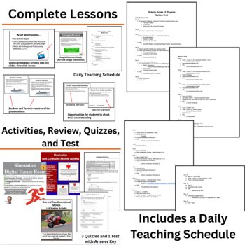 Ontario Grade 11 MOTION Physics Curriculum | Teaching Schedule, Lessons | SPH3U, image 3