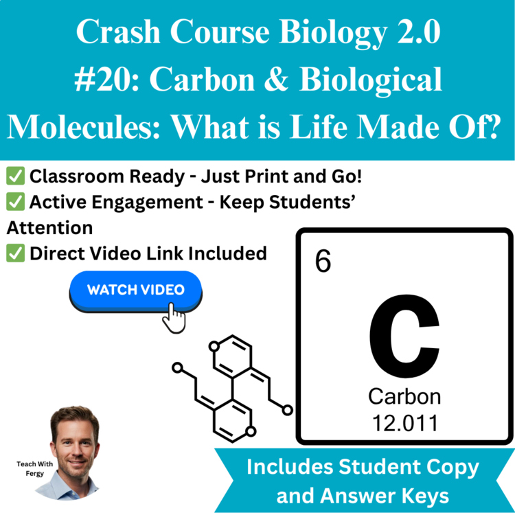 Crash Course BIOLOGY #20: Carbon & Biological Molecules | Video Worksheet