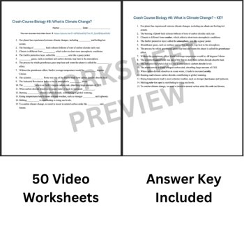 Crash Course BIOLOGY #8: What is Climate Change? Worksheet, Sub Plan | 2024, image 3