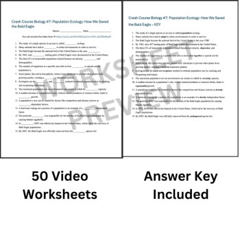 Crash Course BIOLOGY #7 Population Ecology How We Saved the Bald Eagle Worksheet, image 3
