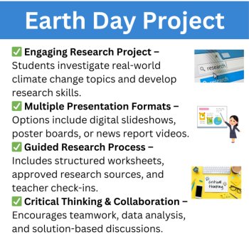 Earth Day Project - 6th 7th 8th Grade | Sustainability, Carbon Footprints, image 2