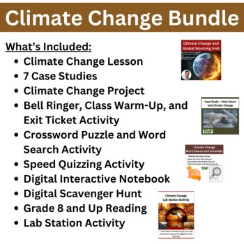Climate Change Bundle | 9th, 10th Grade | Project, Lessons, Workseet, image 2