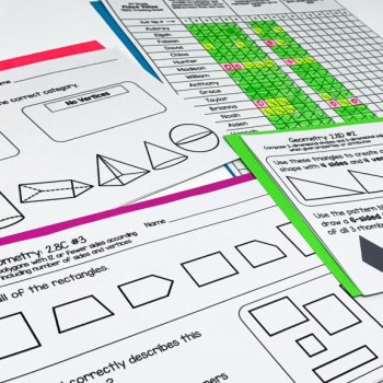 2nd Grade Geometry Exit Tickets TEKS 2.8A 2.8B 2.8C 2.8D 2.8E, image 3