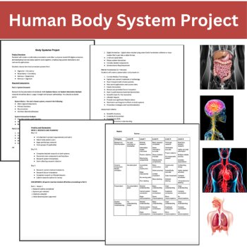 Body Systems Project | 3D Model, Animation, Worksheet | 9th, 10th, 11th Grade, image 3