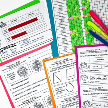 2nd Grade Fractions Exit Tickets TEKS 2.3A 2.3B 2.3C 2.3D, image 3