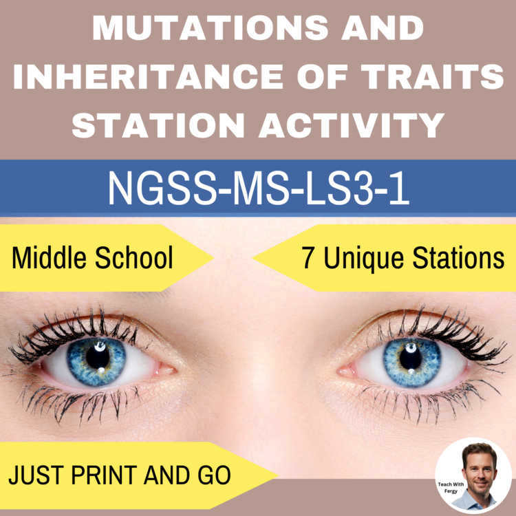 Mutations and Inheritance of Traits - Station Activity - MS-LS3-1 | Genes, DNA
