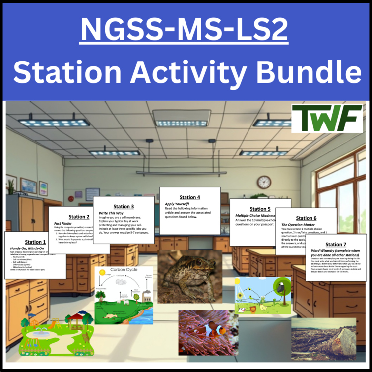NGSS-MS-LS2-Ecosystems: Interactions, Energy, & Dynamics Station Activity Bundle