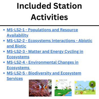 NGSS-MS-LS2-Ecosystems: Interactions, Energy, & Dynamics Station Activity Bundle, image 2