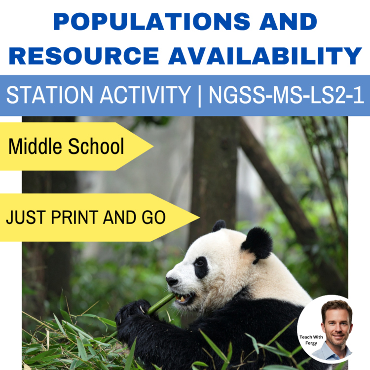 Populations and Resource Availability Station Activity - NGSS-MS-LS2-1