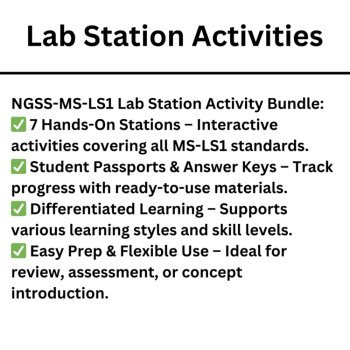 From Molecules to Organisms Station Activity Bundle | NGSS-MS-LS1 | Cells, Body, image 2