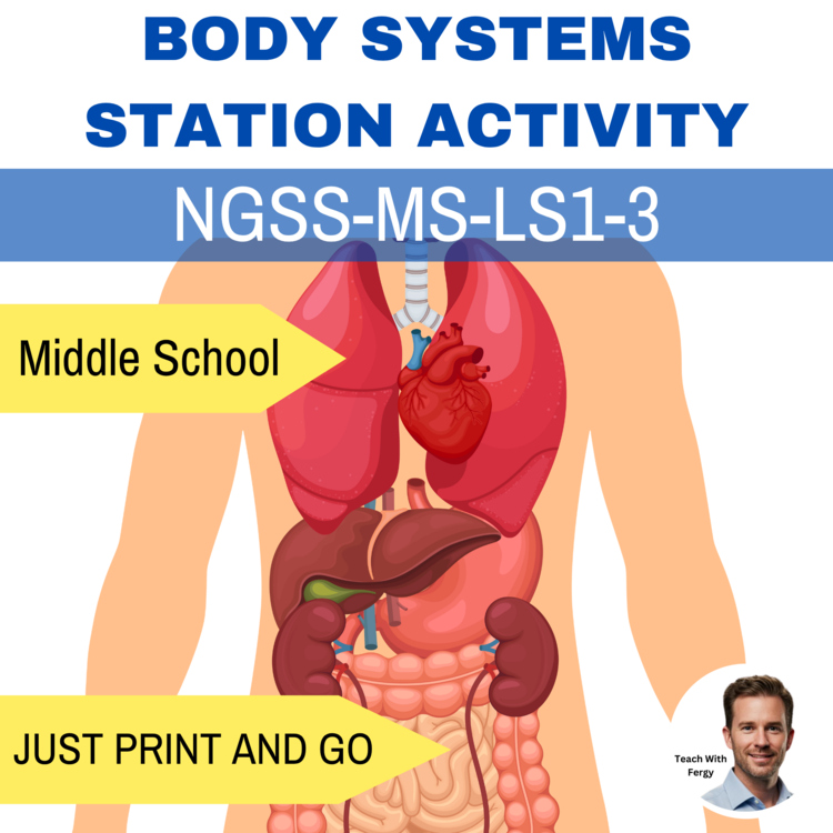 Body Systems Stations Middle School | Circulatory, Nervous, Muscular | MS-LS1-3