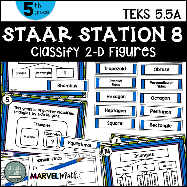 5th Grade STAAR STATION 8: Naming Names  TEKS 5.5A Math Center