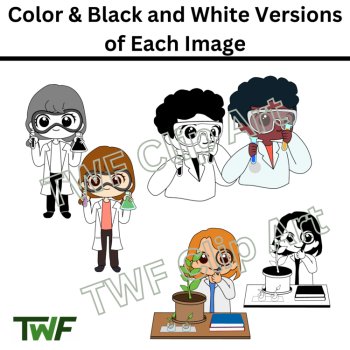 Scientist Kids - Young Scientists and Experiments Clip Art - Science Clip Art, image 3