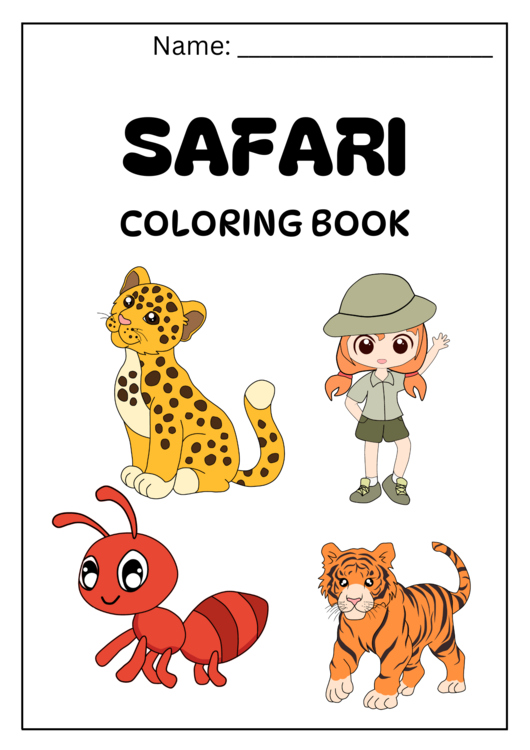 Safari Coloring Book - Perfect for Kids Learning About Safaris & Safari Animals