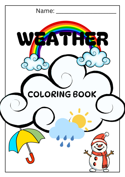 Weather Coloring Book - Perfect for Kids Learning About Weather