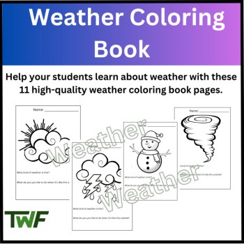 Weather Coloring Book - Perfect for Kids Learning About Weather, image 2
