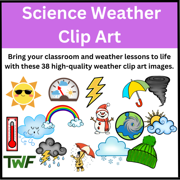 Weather Clip Art - Perfect for Elementary Classrooms - Science Clipart