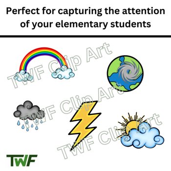 Weather Clip Art - Perfect for Elementary Classrooms - Science Clipart, image 2