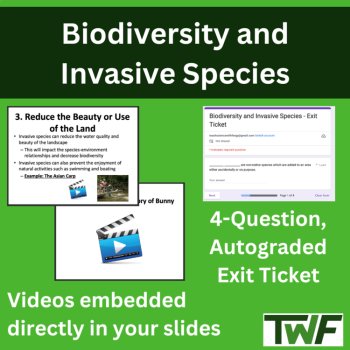 Biodiversity and Invasive Species Middle School Lesson - Reducing Biodiversity, image 2