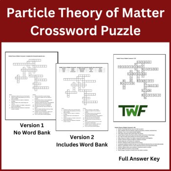 Particle Theory of Matter - Crossword Puzzle Activity, image 2