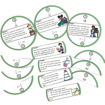 5th Grade STAAR STATION 5: Fraction Puzzles  TEKS 5.3L Math Center, image 3