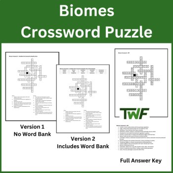 Biomes Crossword Puzzle Activity, image 2