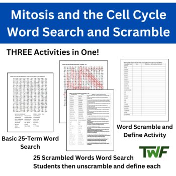 Mitosis and the Cell Cycle Word Search and Scramble Activity, image 2