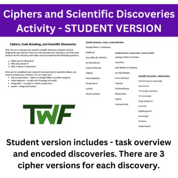 Ciphers and Scientific Discoveries - Decoding Discoveries Activity, image 3