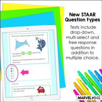 Geometry TEKS Tests - 4th Grade STAAR Math Review - Digital & Print, image 3