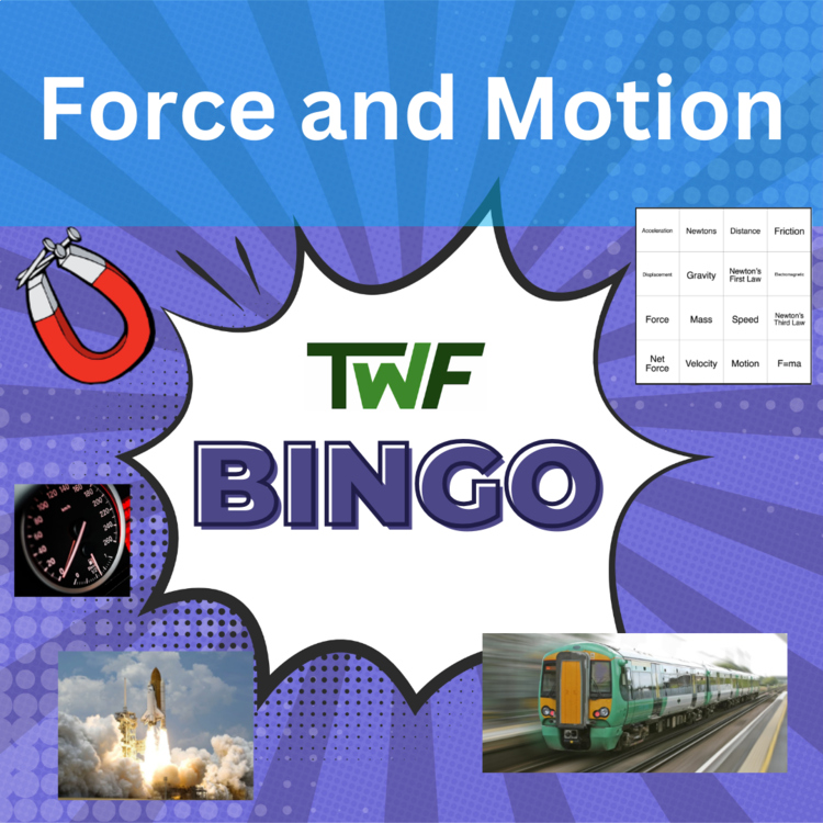 Force and Motion BINGO - Science BINGO Activity