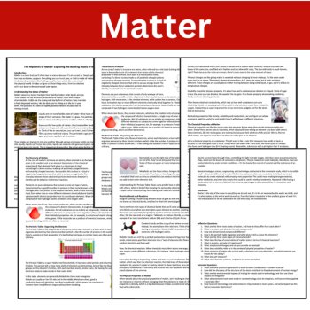 Matter - Exploring the World Around You - Reading Article - Grade 8 and Up, image 2