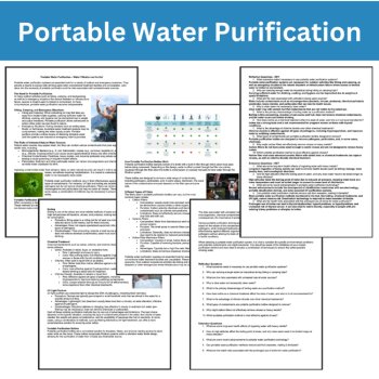 Portable Water Purification - Reading Article-Grade 8 and Up + STEM Challenge, image 2