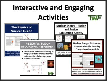 Nuclear Energy - Fission and Fusion - HIGH School - Complete 5E Lesson Bundle, image 4