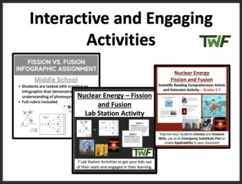 Nuclear Energy - Fission and Fusion - Middle School - Complete 5E Lesson Bundle, image 4