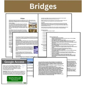Bridges - Reading Comprehension & Questions 6th, 7th, 8th + Bonus STEM Challenge, image 2