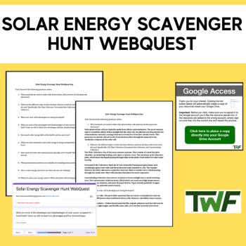 Solar Energy Scavenger Hunt & WebQuest - Middle and High School Appropriate, image 2