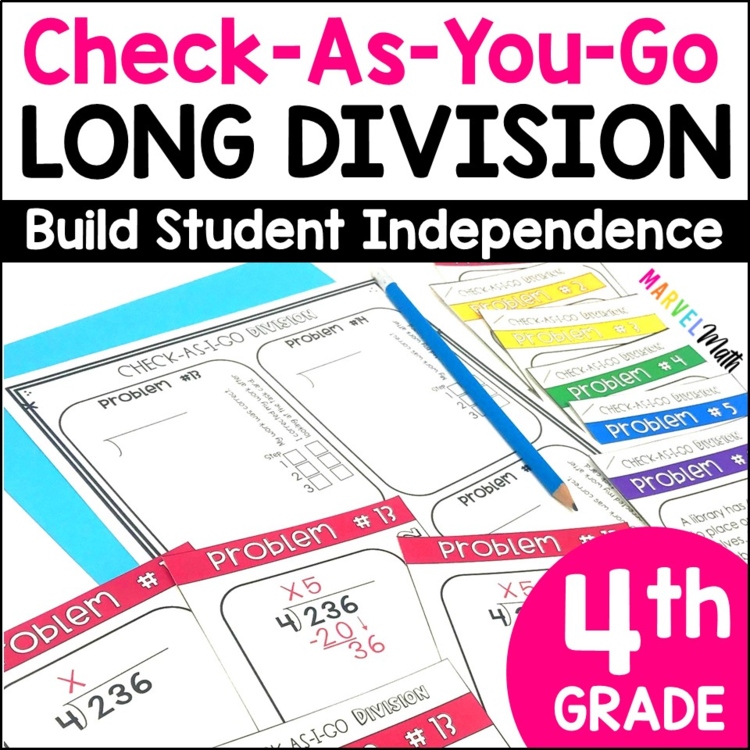 Check-As-You-Go Long Division Word Problems